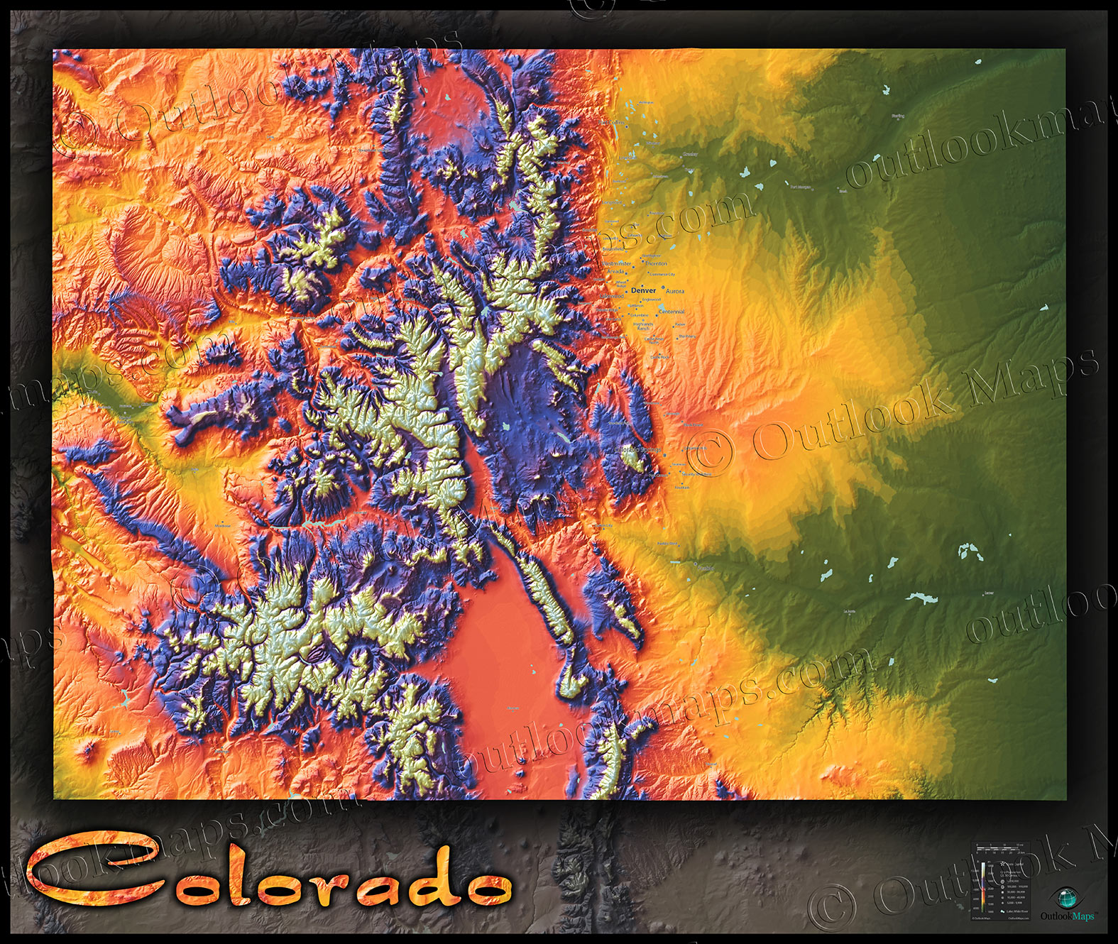 rocky mountain elevation map