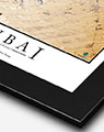 Dubai Aerial Poster with Black Frame