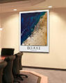 Business Conference Room with Satellite Image of Dubai