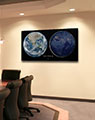 Business Conference Room with NASA Satellite Image
