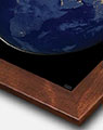 Poster of Earth in Space with Walnut Wood Frame