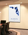 Business Conference Room with Florida Artistic Map