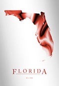 Artistic Poster of Florida Map