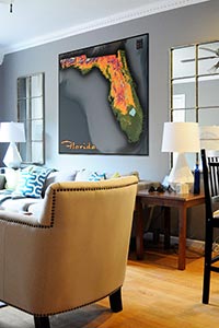 Florida Map as Home Decor