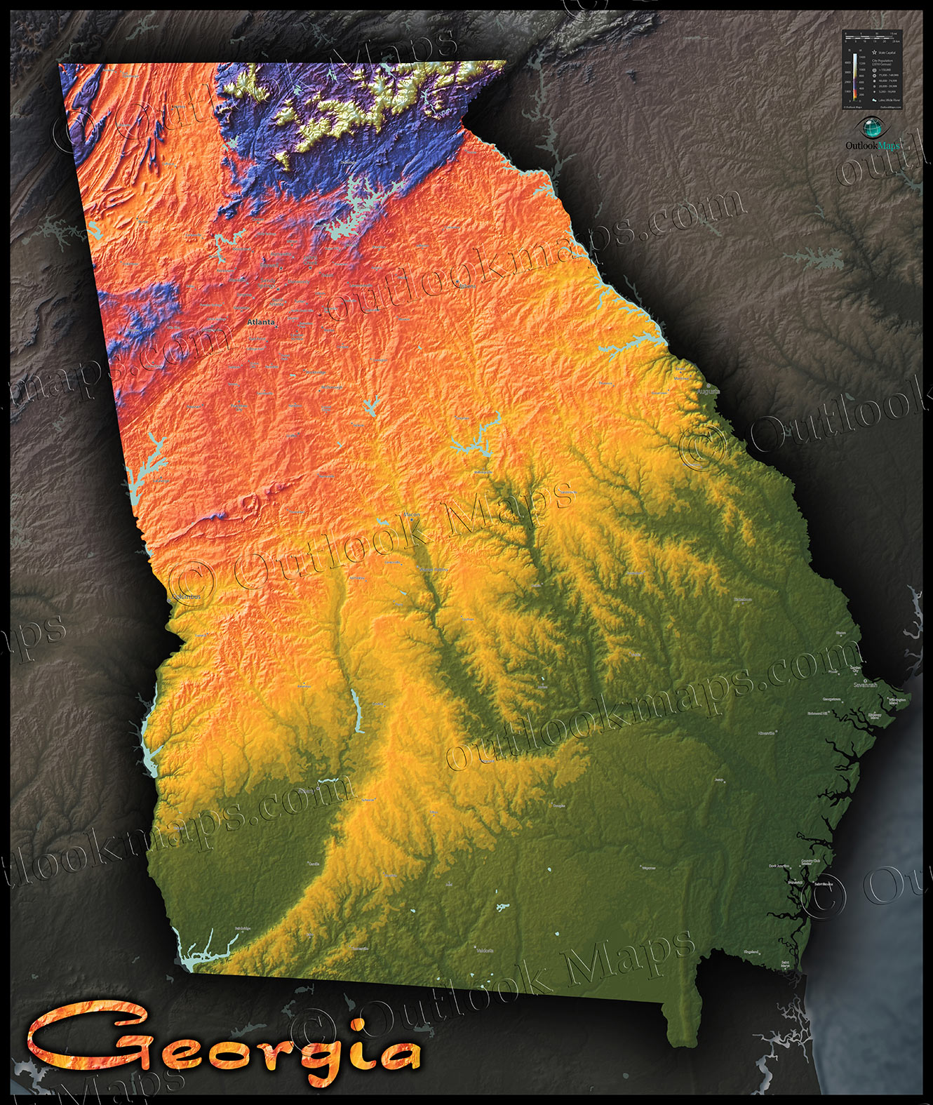 Topographic Maps Of Georgia Black Sea Map