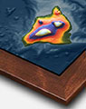 3D Hawaii Elevation Map with Walnut Wood Frame