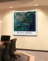 Business Conference Room with Aerial Image of Hong Kong