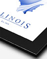 Illinois Map Poster with Black Frame