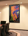 Business Conference Room with Indiana Physical Wall Map