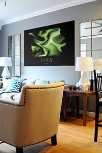 Cool Iowa Poster as Home Decor