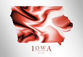 Artistic Poster of Iowa Map
