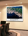 Business Conference Room with Satellite Image of Istanbul