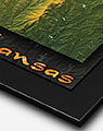 3D Kansas Elevation Map with Black Frame