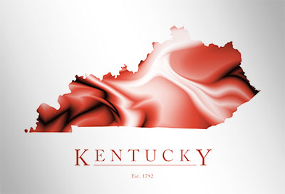 Artistic Poster of Kentucky Map