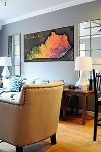 Kentucky Map as Home Decor