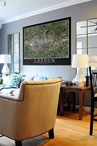 London Aerial Map as Home Decor