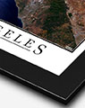 Satellite Image of Los Angeles with Black Frame