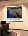 Business Conference Room with Los Angeles City Wall Map