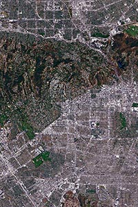 Los Angeles Aerial Map Detail