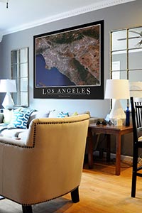 Los Angeles Aerial Map as Home Decor