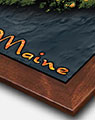 3D Maine Elevation Map with Walnut Wood Frame