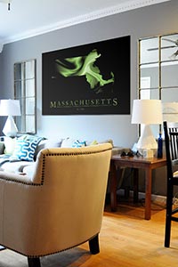 Cool Massachusetts Poster as Home Decor
