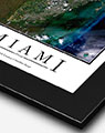 Satellite Image of Miami with Black Frame