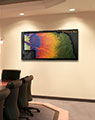 Business Conference Room with Map of Nebraska Topography