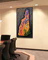 Business Conference Room with New Hampshire Physical Wall Map