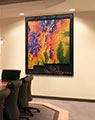 Business Conference Room with Terrain Map of New Mexico