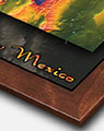 3D New Mexico Elevation Map with Walnut Wood Frame
