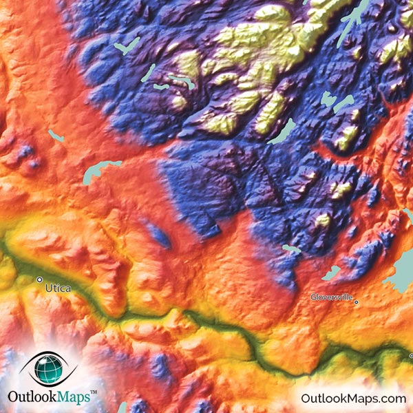 3d Elevation Map Of Usa ... Topographical Physical Map Of New York on usa map 3d topography ...