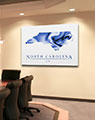 Business Conference Room with North Carolina Artistic Map