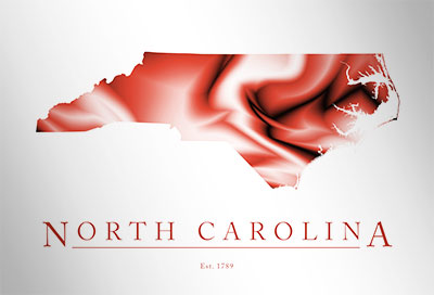 Artistic Poster of North Carolina Map