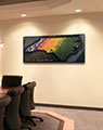 Business Conference Room with 3D North Carolina Elevation Map
