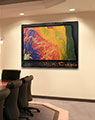 Business Conference Room with 3D North Dakota Elevation Map