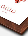 Ohio Artistic Map with Walnut Wood Frame