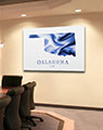 Business Conference Room with Oklahoma Artistic Map