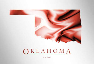 Artistic Poster of Oklahoma Map