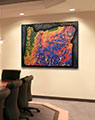 Business Conference Room with Map of Oregon Topography