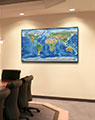Business Conference Room with World Poster