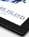 Rhode Island Map Poster with Black Frame