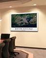 Business Conference Room with Rio de Janeiro Satellite Map