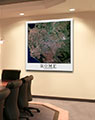 Business Conference Room with Satellite Image of Rome