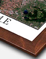 Rome Aerial Poster with Walnut Wood Frame