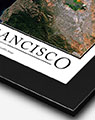 San Francisco Bay Satellite Map with Black Frame