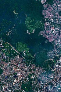 Singapore Aerial Map Detail