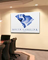 Business Conference Room with South Carolina Artistic Map
