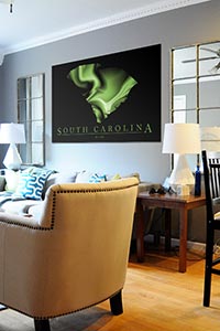 Cool South Carolina Poster as Home Decor