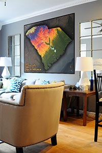 South Carolina Map as Home Decor